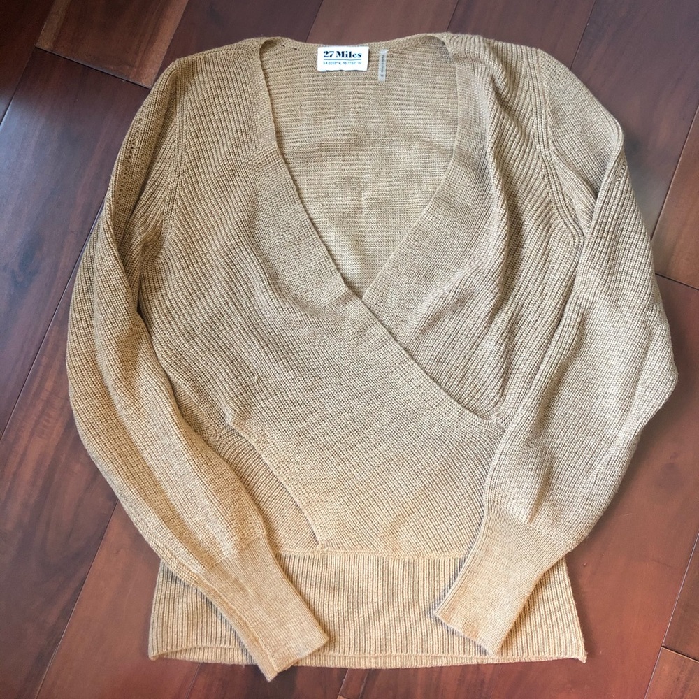 27 Miles (by Anthropologie) Faux Wrap Sweater XS